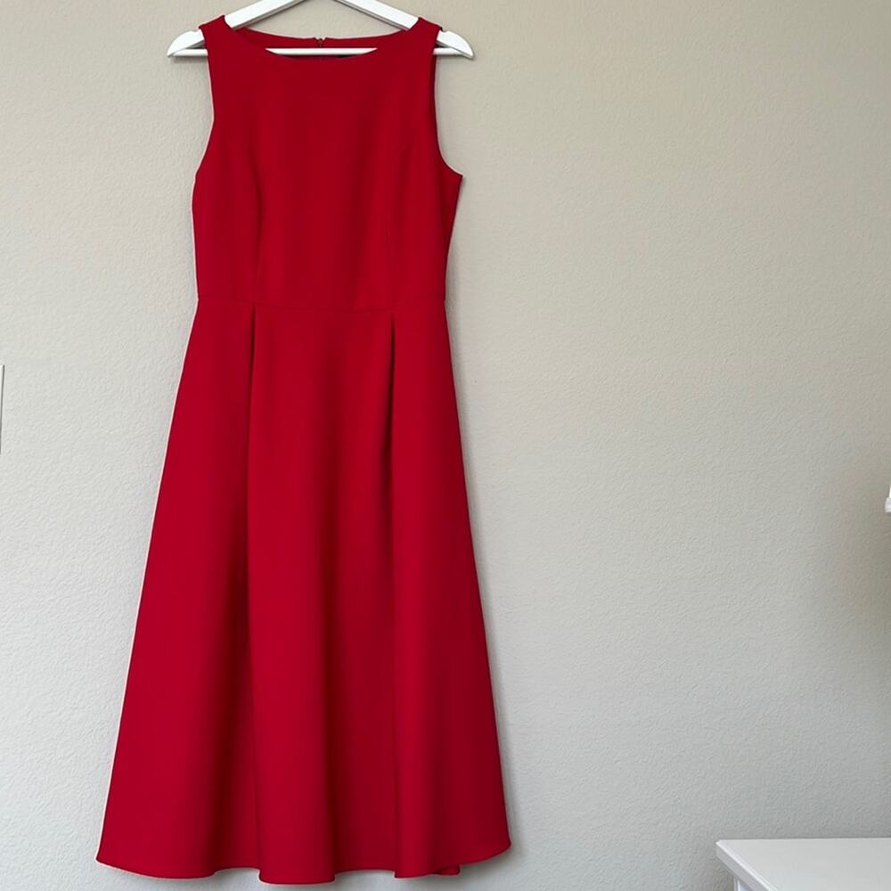 Like new red sleeveless midi dress, size EU 40